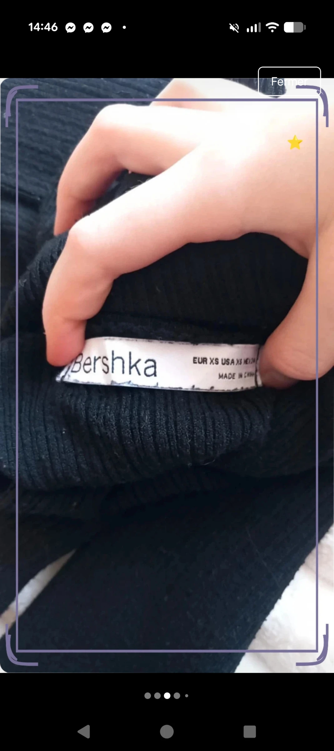 Magnifique Pull col roulé noir côtelé Bershka XS en très bon état – photo 2